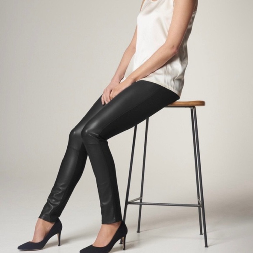 NWT LK Bennett Faux Leather Leggings Agi | Size 4 Black